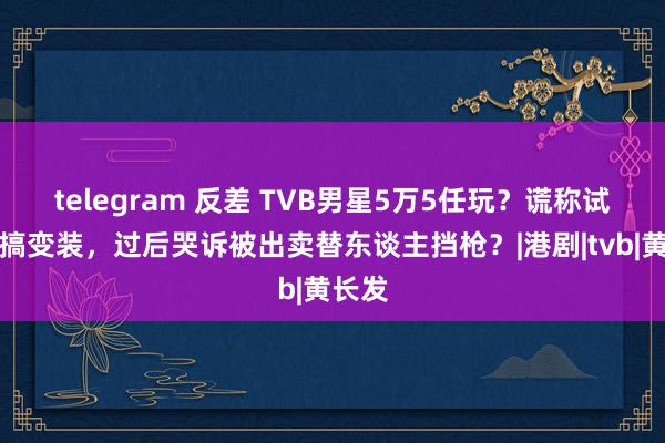 telegram 反差 TVB男星5万5任玩？谎称试镜大搞变装，过后哭诉被出卖替东谈主挡枪？|港剧|tvb|黄长发