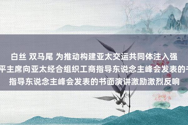   白丝 双马尾 为推动构建亚太交运共同体注入强壮信心和能源——习近平主席向亚太经合组织工商指导东说念主峰会发表的书面演讲激励激烈反响