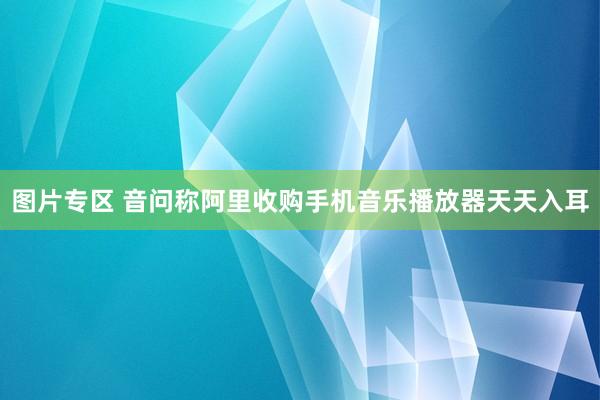 图片专区 音问称阿里收购手机音乐播放器天天入耳